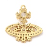 Rack Plating Brass Pave Cubic Zirconia Pendants KK-R150-05G-2