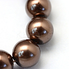 Baking Paint Pearlized Glass Pearl Round Bead Strands LS-HY-Q003-10mm-52-3