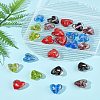 24Pcs 5 Colors Luminous Handmade Gold Sand Lampwork Beads FOIL-FS0001-02-9