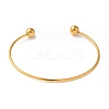 Ion Plating(IP) 304 Stainless Steel Open Cuff Torque Bangles for Women BJEW-Z071-01G-2