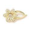 Brass Micro Pave Clear Cubic Zirconia Fold Over Clasps LS-KK-G499-16G-1