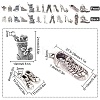 48Pcs 12 Style Tibetan Style Alloy Stilettos Pendants FIND-SC0002-30-2