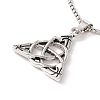 Alloy Trinity Knot Wish Knot Pendant Necklace with 201 Stainless Steel Box Chains LS-NJEW-E016-13AS-3