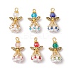 Faceted Glass Pendants PALLOY-MZ00586-1