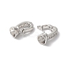 Brass Micro Pave Clear Cubic Zirconia Fold Over Clasps KK-H483-01P-2