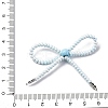 Alloy & Glass Seed Beads Bowknot Chandelier Component Links PALLOY-D359-03E-3