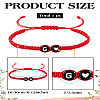 1Pc Adjustable Nylon Cord Braided Bracelets for Women Men BJEW-LP0001-31B-G-2