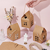 50 Bags House Shaped Paper Folding Candy Tote Boxes with Hollow Window and Rope Handles CON-BC0007-76B-3