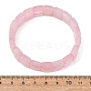 Natural Rose Quartz Beaded Stretch Bracelets for Unisex G-K303-02L-5