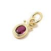 Brass Cubic Zirconia Charms KK-G554-01A-04-2