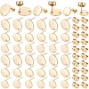 36Pcs 3 Size Flat Round Ion Plating(IP) 304 Stainless Steel Stud Earring Findings STAS-SP0001-59G-1
