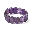 Natural Amethyst Beads Stretch Bracelets for Women Men BJEW-I323-02D-4