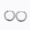 Tarnish Resistant 202 Stainless Steel Huggie Hoop Earrings LS-EJEW-F111-18mm-P01-1
