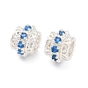 Brass Micro Pave Cubic Zirconia European Beads KK-H513-06S-1