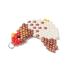 Handmade Glass Seed Beaded Pendants PALLOY-MZ00748-01-4