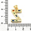 Brass Micro Pave Clear Cubic Zirconia Pendants KK-G521-01G-Z-01-3