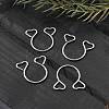 304 Stainless Steel Heart Clip on Nose Rings AJEW-A062-01B-P-1