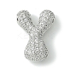 Rack Plating Brass Cubic Zirconia Pendants KK-S378-02P-Y-1