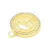 Rack Plating Brass Micro Pave Cubic Zirconia Pendants KK-D359-20G-2