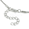 Cubic Zirconia Fairy with Heart Pendant Necklace with Box Chains LS-NJEW-C004-01B-4