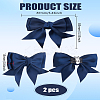 2Pcs Detachable Ribbon Satin Bowknot Shoe Decoration AJEW-LP0001-35-2
