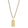 1Pc Brass with Cubic Zirconia Pendants Necklaces NJEW-LP0001-46A-G-1