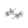 316 Surgical Stainless Steel Stud Earring Findings STAS-Z118-03P-04-2