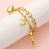 304 Stainless Steel Bowknot Link Chain Multi-strand Bracelets BJEW-G758-01G-2