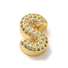 Brass Micro Pave Clear Cubic Zirconia Charms LS-ZIRC-C009-01G-S-1