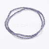 Electroplate Glass Beads Strands GLAA-F078-PL08-2