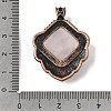 Natural Rose Quartz Pendants G-A297-03R-19-3