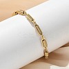 304 Stainless Steel Spring Oval Link Chain Bracelets for Women Men BJEW-S164-01G-2