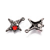 Alloy Rhinestone and Resin Pendants PALLOY-T093-01B-2
