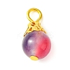 Natural White Jade Dyed Bead Pendants PALLOY-JF02306-4