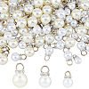 120Pcs 3 Styles ABS Plastic Imitation Pearl Pendants KY-HS0004-09-1