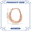 1Pair Brass Oval Hoop Earrings for Women EJEW-LP0001-36KCG-2
