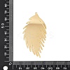 304 Stainless Steel Etched Metal Embellishments Pendants STAS-H236-02G-02-3