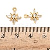Brass Micro Pave Cubic Zirconia Star Charms KK-A281-13B-G-3