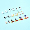 18Pcs 9 Styles Alloy Enamel Pendants FIND-FS0003-66-9