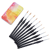 Wooden Mini Paints Brush Set AJEW-PH0001-66-1