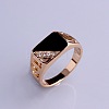 Alloy Micro Pave Cubic Zirconia Finger Rings for Men FS-WGE231C-14-1