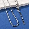2.5MM 304 Stainless Steel Round Oval Link Chain Necklaces LS-NJEW-M110-01P-3