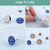 100Pcs Flat Round Stainless Steel Stud Earring Settings STAS-SP0001-61C-P-6