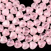 Heart Natural Rose Quartz Beads Strands X-G-G632-01-2