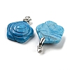 Natural Mixed Stone Carved Pendants G-I319-02P-A-3