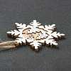Christmas Theme Natural Wood Pendant Decorations HJEW-P010-11-3