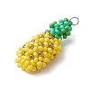 Seed Beads Beaded Charms PALLOY-MZ00338-3