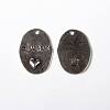 Boyfriends Valentines Day Gifts Making Tibetan Style Alloy Flat Oval Carved Message Word Always Love Pendants LS-TIBEP-S047-AS-LF-1