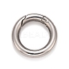 Non-Tarnish 304 Stainless Steel Spring Gate Rings X-STAS-M296-01P-A-1