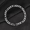 Tarnish Resistant Trendy Women's 304 Stainless Steel Figaro Chain Bracelets LS-STAS-A028-B017P-1
